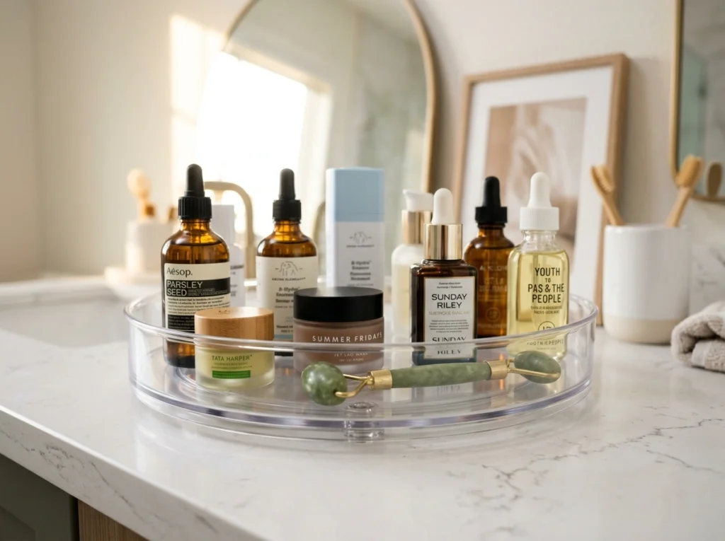 3. Clear Lazy Susans for Corner Countertops and Deep Cupboards