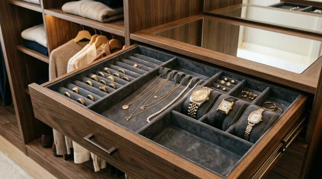 4. Velvet-Lined Jewelry Drawers4. Velvet-Lined Jewelry Drawers