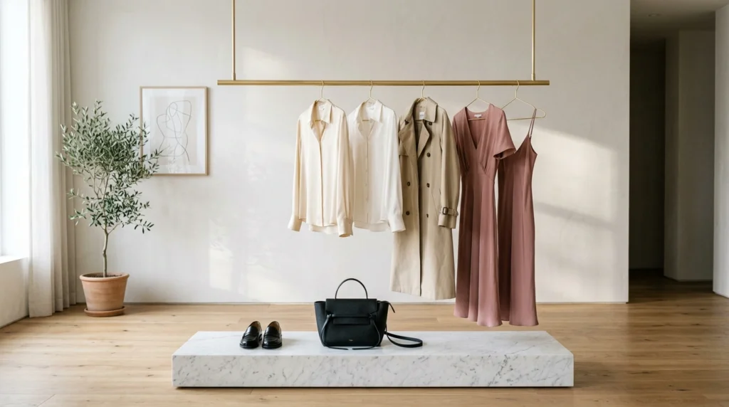 4. The Sleek Brass Rail & Marble Base