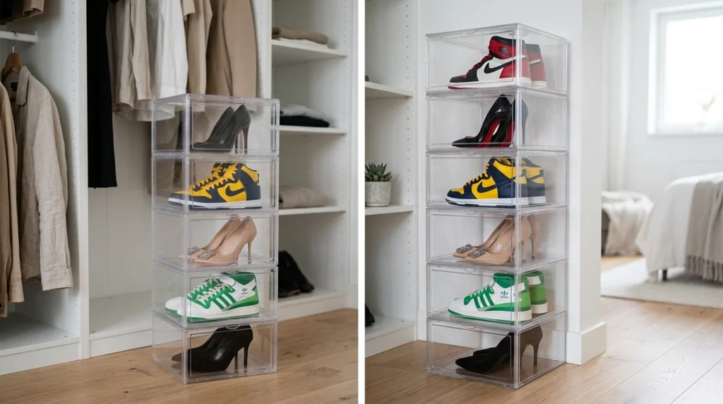 4. Clear Stackable Acrylic Drawers