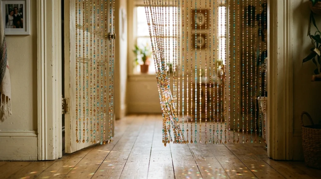 4. The Iridescent Beaded Curtain Doorway