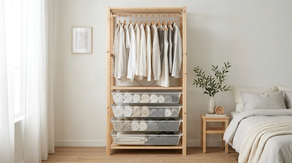5. The All-White Nordic Capsule Closet