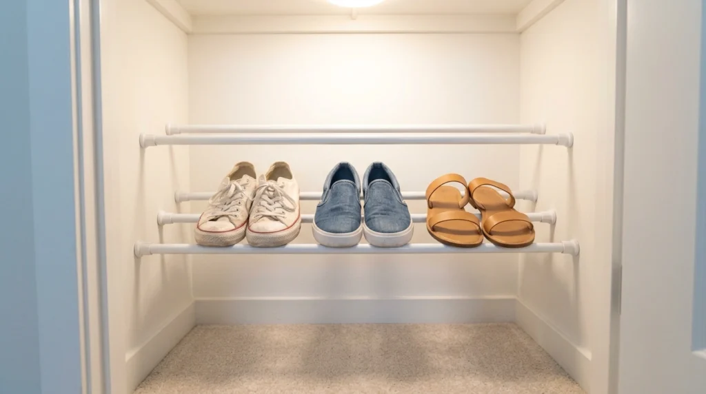 6. Tension Rods in Closet Nooks