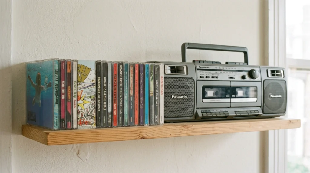 6. The CD Wall and Stereo Shelf