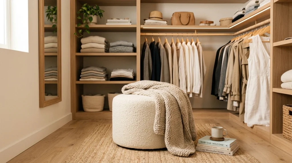 7. A Cozy Bouclé Accent Seating Nook