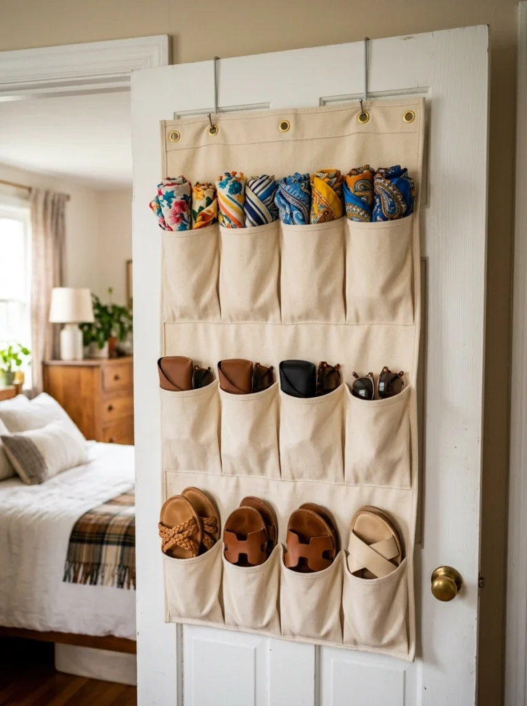 7. The Over-the-Door Canvas Organizer