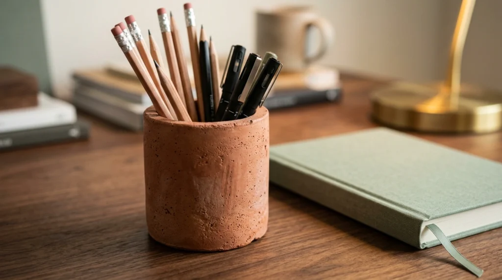 7. Concrete Pen Pots and Cup Holders