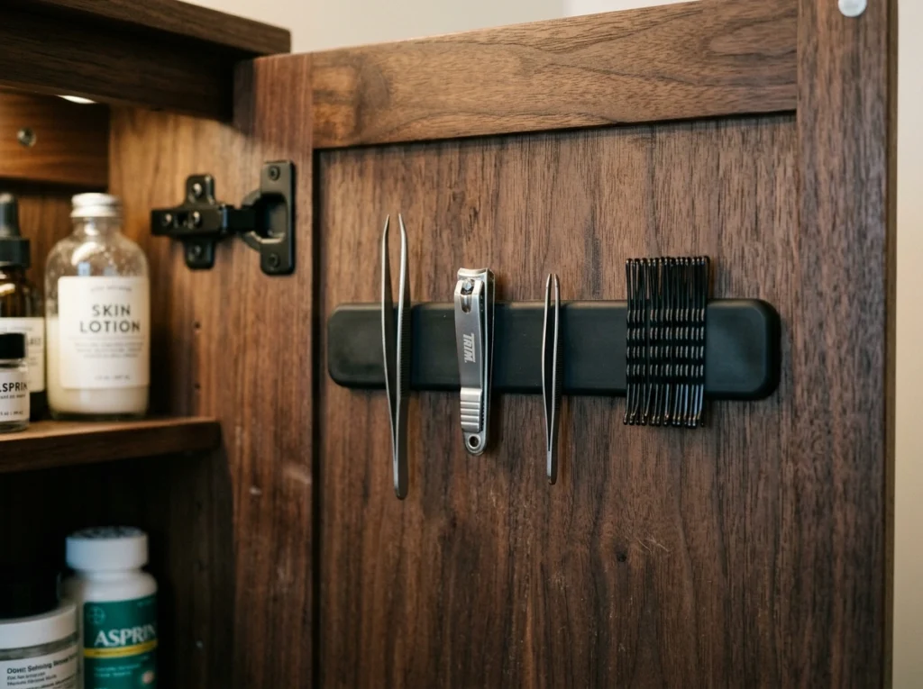 9. Magnetic Tool Strips for Bobby Pins and Metal Grooming Tools