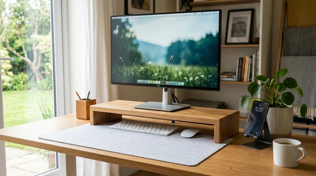 9. Monitor Riser with Built-in Drawer