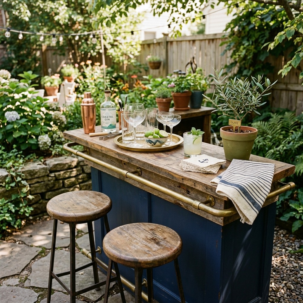 An Outdoor Bar With Counter Seating