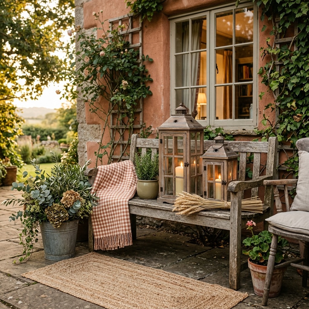 Rustic Wooden Lanterns for a Farmhouse Patio