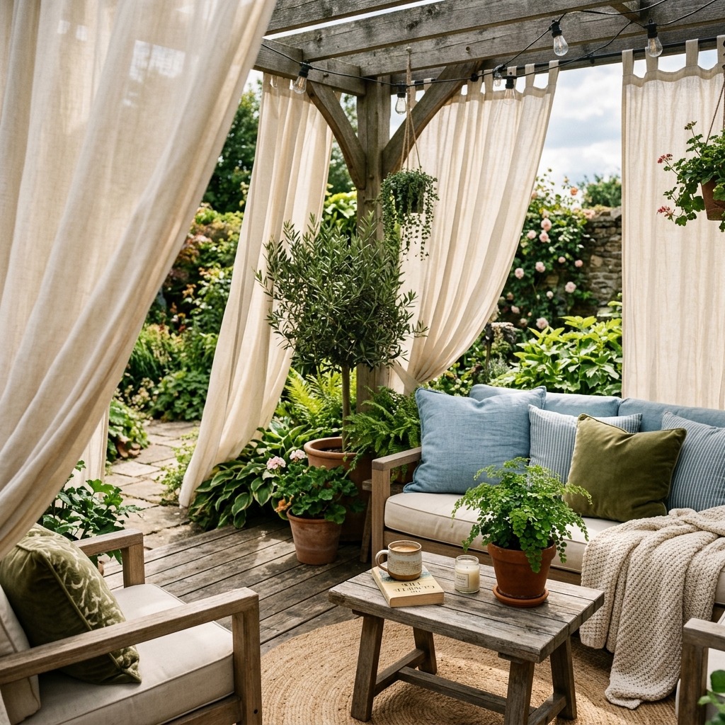 Outdoor Curtains for Privacy, Shade, and Softness