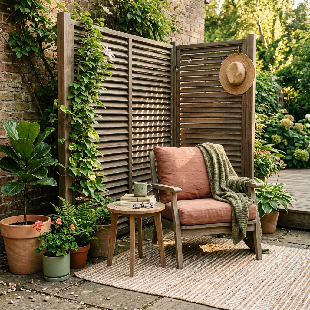 Slatted Louvered Privacy Screens